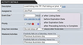 New Activity Event Due x number for days Before Action Plan End Date